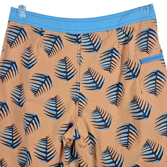 Patagonia Wavefarer Board Short Youth 16 Swim Trunks Outdoor Palm Print 10" READ - Picture 7 of 12